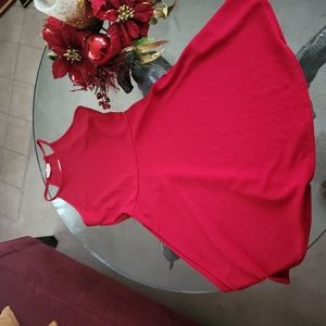 Red Junior size medium flare dress